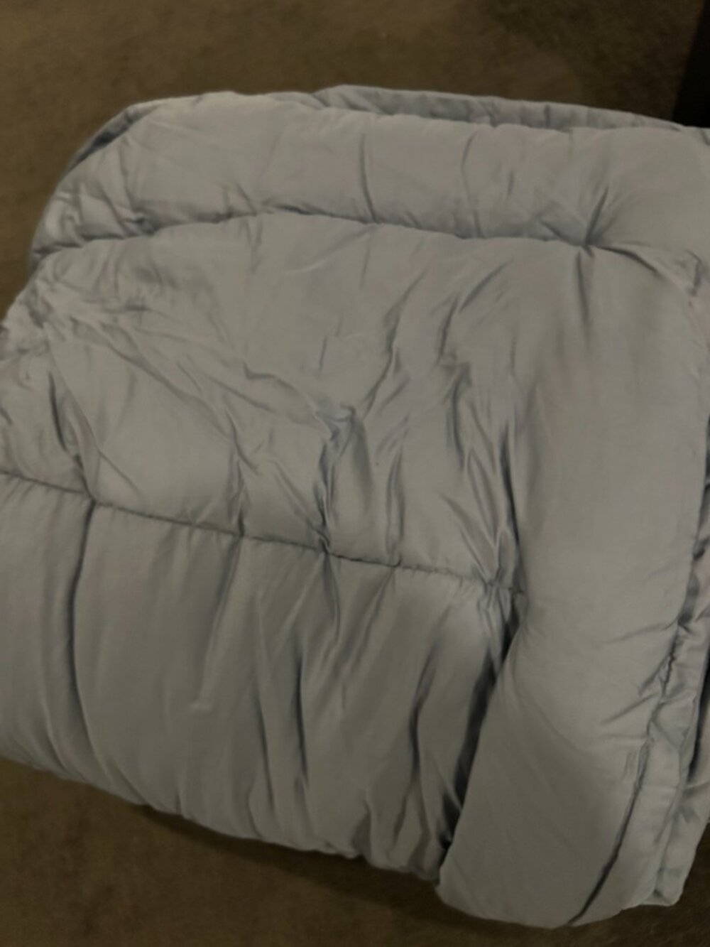 QUEEN SIZED LARGE NAVY THICK BLANKET QUILT